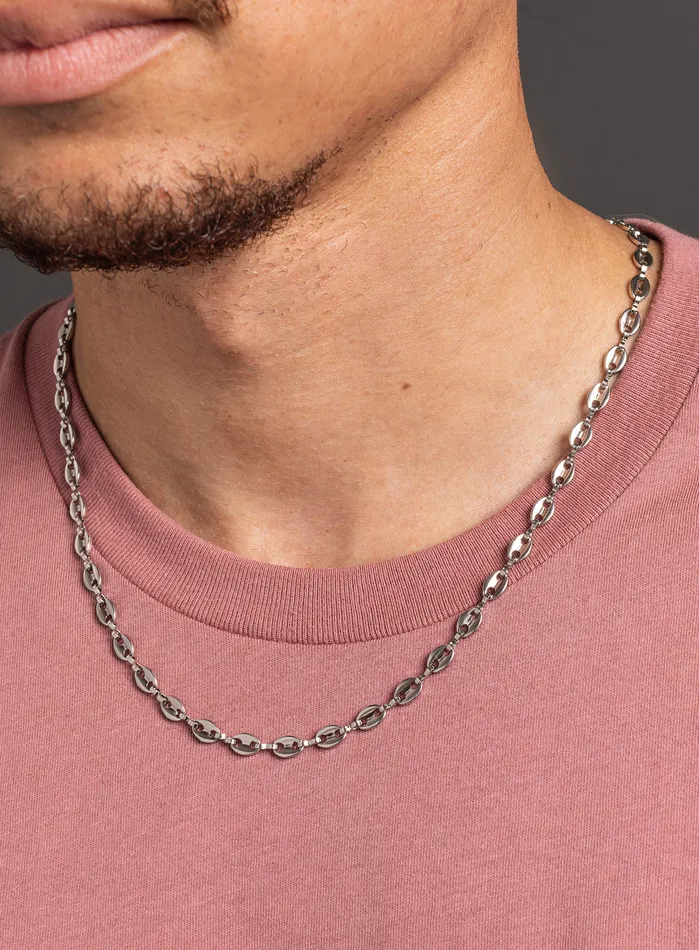 WE ARE ALL SMITH Waterproof 5mm Mariners Chain 316L Stainless Steel Necklace for Men Necklaces WE ARE ALL SMITH Waterproof 5mm Mariners Chain 316L Stainless Steel Necklace for Men Necklaces