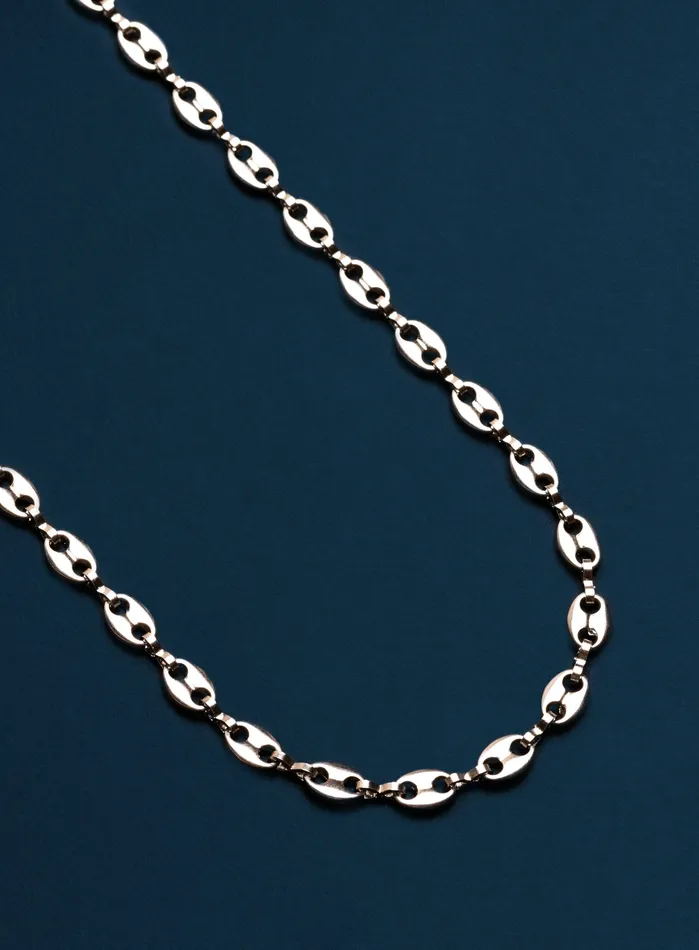 WE ARE ALL SMITH Waterproof 5mm Mariners Chain 316L Stainless Steel Necklace for Men Necklaces