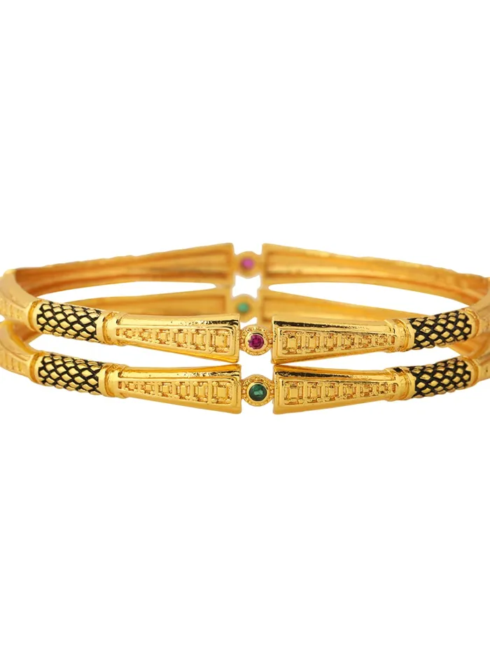 Yellow Chimes Bangles for Women Gold Toned Meenakari Touch Traditional Bangles for Women and Girls Yellow Chimes Necklaces