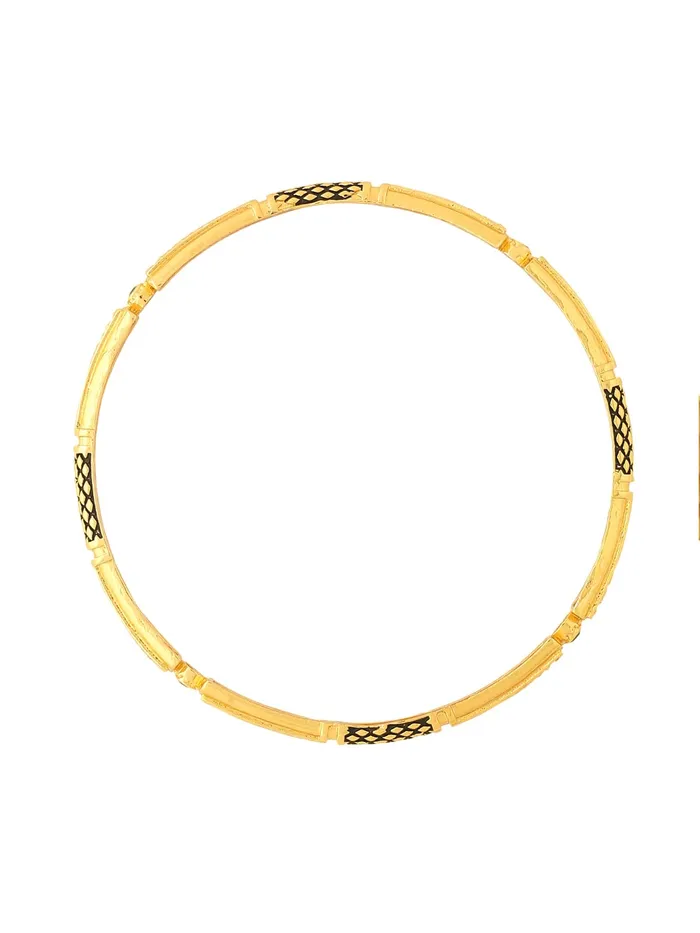 Yellow Chimes Bangles for Women Gold Toned Meenakari Touch Traditional Bangles for Women and Girls Yellow Chimes Necklaces