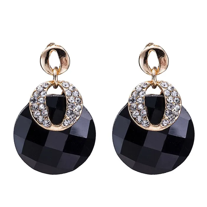Yellow Chimes Black Crystal Drop Earrings for Women and Girls Yellow Chimes Earrings Yellow Chimes Black Crystal Drop Earrings for Women and Girls Yellow Chimes Earrings