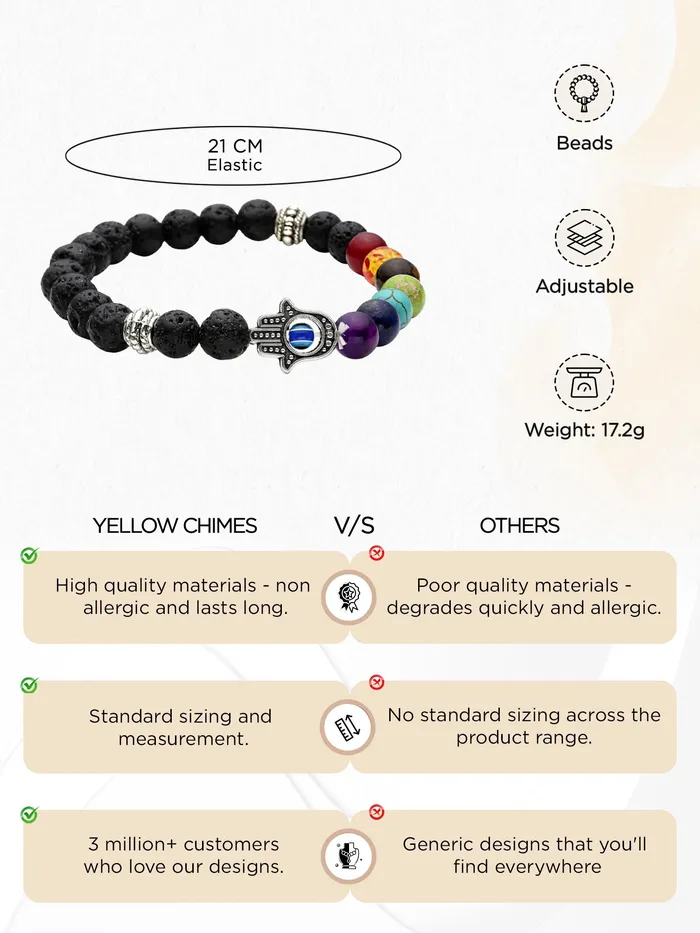 Yellow Chimes Bracelets Yellow Chimes Bracelet Fashion Multicolor And Black DVine Evil Eye Nazariya Style Bracelets For Boys And Girls Accessories Jewellery For Unisex Adult Birthday Gift And Anniversary Gift