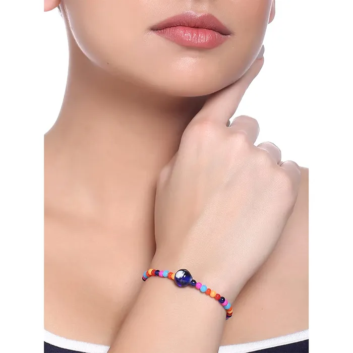 Yellow Chimes Bracelets Yellow Chimes Bracelet Fashion Multicolor And Black DVine Evil Eye Nazariya Style Bracelets For Boys And Girls Accessories Jewellery For Unisex Adult Birthday Gift And Anniversary Gift