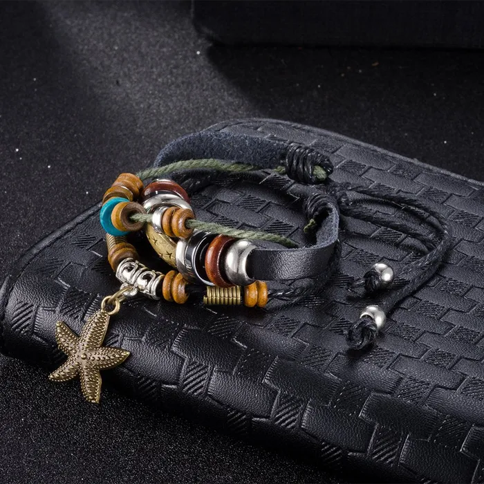 Yellow Chimes Bracelets Yellow Chimes Bracelets for Men and Women Fashion Leather Bracelet for Men Casual Wear Leather Bracelets for Men Birthday Gift for Men and Women Anniversary Gift for Husband Design 5