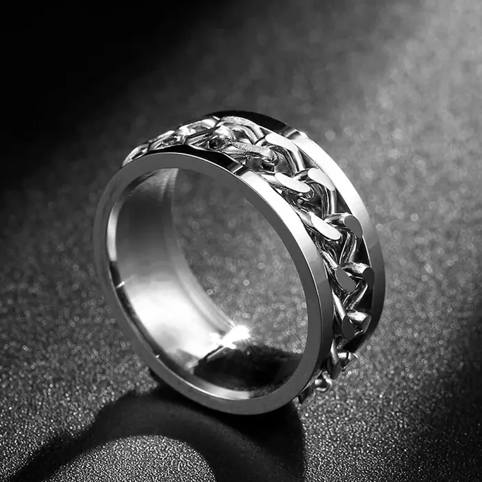Yellow Chimes Bracelets Yellow Chimes Rings for Men 2 Pcs Combo Ring Stainless Steel Rings Draogn Celtic Smooth Finish Rings For Men and Boys