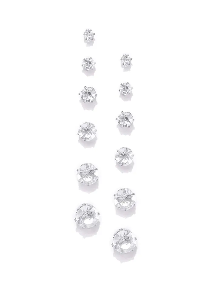 Yellow Chimes Bracelets Yellow Chimes Stud Earrings for Women Combo of 6 Pairs White Crystal Studs Silver Plated Multiple Stud Earrings for Women and Girls Yellow Chimes Bracelets Yellow Chimes Stud Earrings for Women Combo of 6 Pairs White Crystal Studs Silver Plated Multiple Stud Earrings for Women and Girls