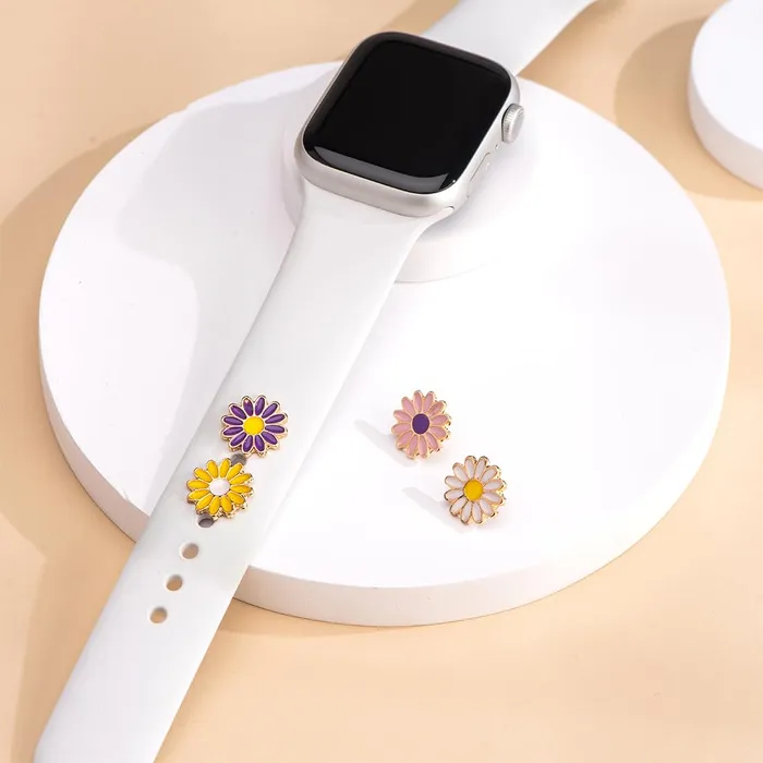 Yellow Chimes Bracelets Yellow Chimes Watch Charms for Women Watch Decorative Acessorries Floral Designed Watch Charms for Women and Girls