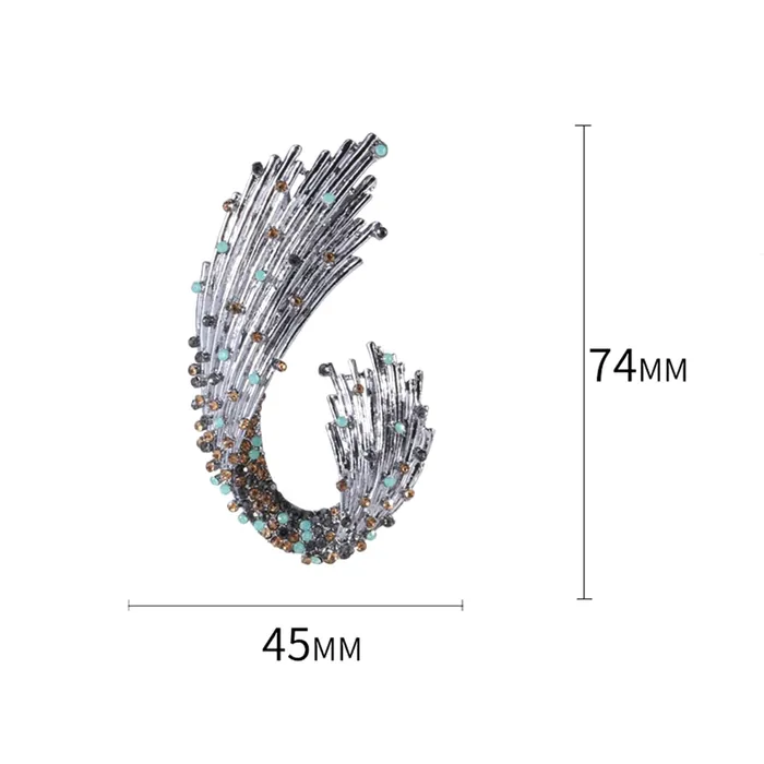 Yellow Chimes Brooch for Women Beautiful Shawl Sweater Clip Saree Pin Leaf Designed Brooch for Women and Girls Yellow Chimes Necklaces