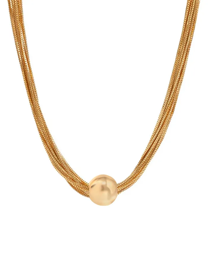 Yellow Chimes Choker Necklace Trendy Gold Plated Multilayered Chain Adjustable Length For Women Necklaces Yellow Chimes Choker Necklace Trendy Gold Plated Multilayered Chain Adjustable Length For Women Necklaces