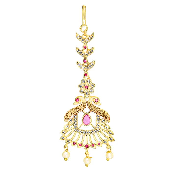 Yellow Chimes Classic ADAmerican Diamond Studded Gold Plated Peacock Design Maang Tikka for Women and Girls Multicolor Medium Yellow Chimes Rings Yellow Chimes Classic ADAmerican Diamond Studded Gold Plated Peacock Design Maang Tikka for Women and Girls Multicolor Medium Yellow Chimes Rings