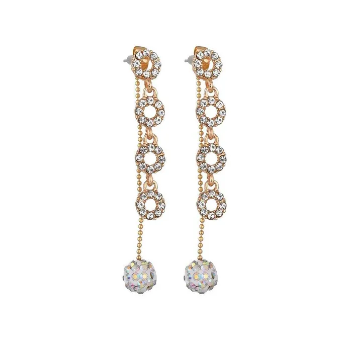 Yellow Chimes Classic Crystal Studded Geometric Circle Shaped Gold Plated Long Dangle Earring For Women and Girls Yellow Chimes Earrings Yellow Chimes Classic Crystal Studded Geometric Circle Shaped Gold Plated Long Dangle Earring For Women and Girls Yellow Chimes Earrings