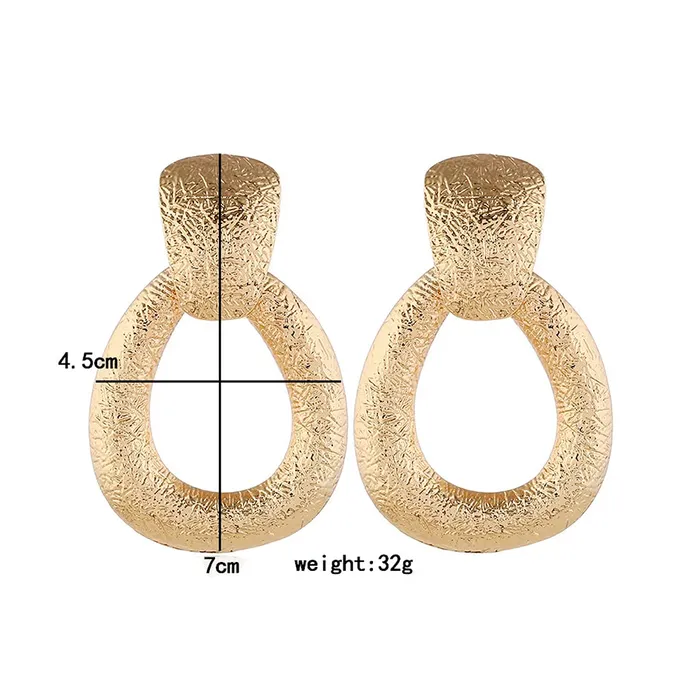 Yellow Chimes Combo of 2 Pairs Latest Fashion Gold Plated Geometric Design Stud Drop Earrings for Women and Girls Medium YCFJER11GEOMTRCCGL Yellow Chimes Necklaces