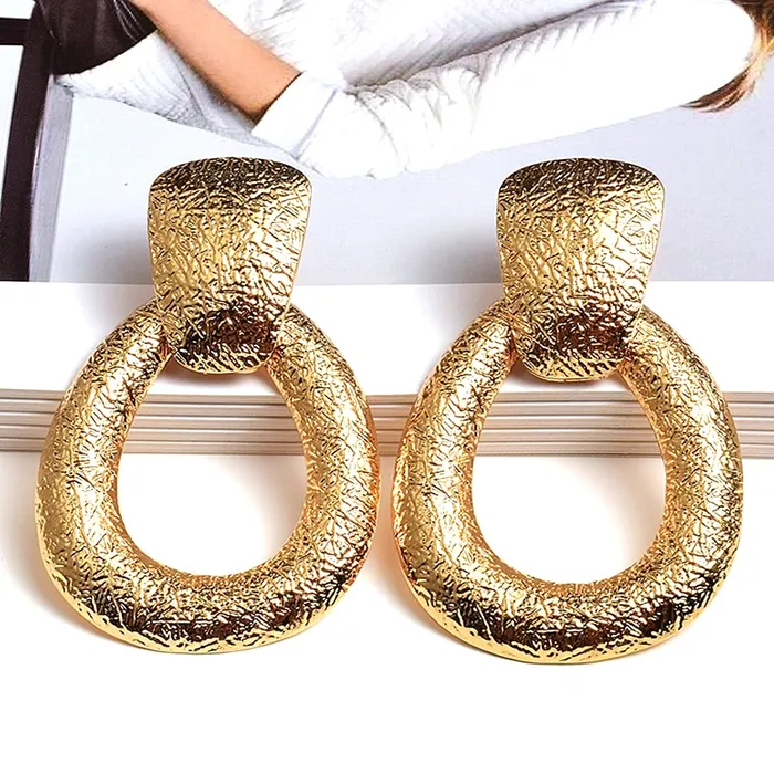 Yellow Chimes Combo of 2 Pairs Latest Fashion Gold Plated Geometric Design Stud Drop Earrings for Women and Girls Medium YCFJER11GEOMTRCCGL Yellow Chimes Necklaces
