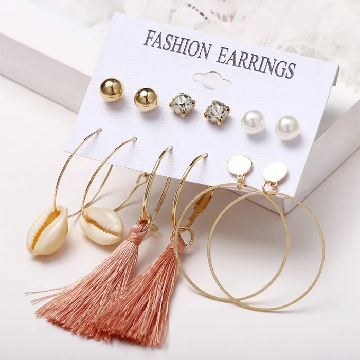 Yellow Chimes Combo of Latest Fashion Stylish Stud Hoops Earrings for Women and Girls Gold Medium YCFJERHPSTUDCGL Yellow Chimes Necklaces