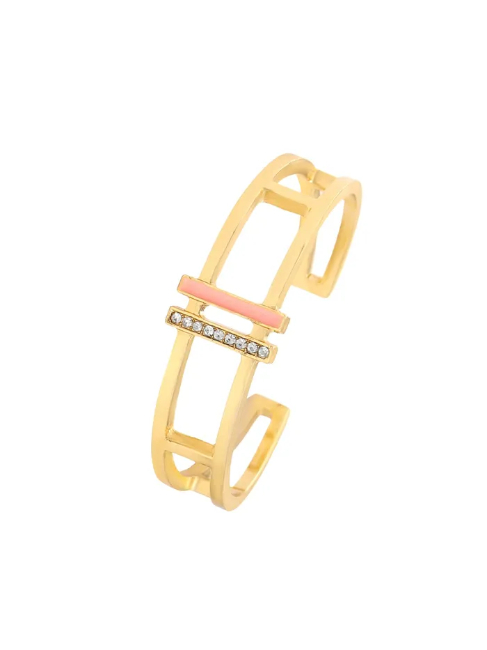 Yellow Chimes Cuff Bracelet Golden Kada with Cubic Zirconia 26 in Fashion Accessories For Women Necklaces Yellow Chimes Cuff Bracelet Golden Kada with Cubic Zirconia 26 in Fashion Accessories For Women Necklaces