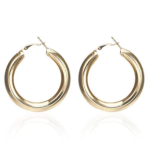 Yellow Chimes Drop Earrings for Women 3 Pairs Combo Golden Earrings Geometric Shapes Gold Plated Hoop Earrings for Women and Girls Yellow Chimes Earrings
