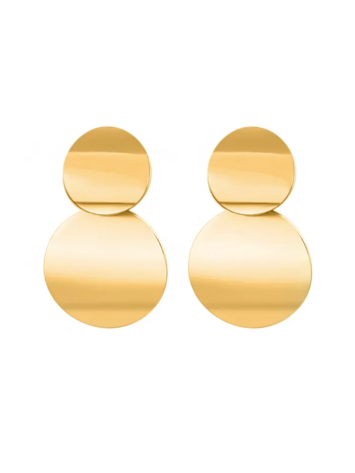 Yellow Chimes Drop Earrings for Women Gold Plated Earrings Geometric Round Dual Circle Drop Earrings For Women and Girls Yellow Chimes Earrings Yellow Chimes Drop Earrings for Women Gold Plated Earrings Geometric Round Dual Circle Drop Earrings For Women and Girls Yellow Chimes Earrings