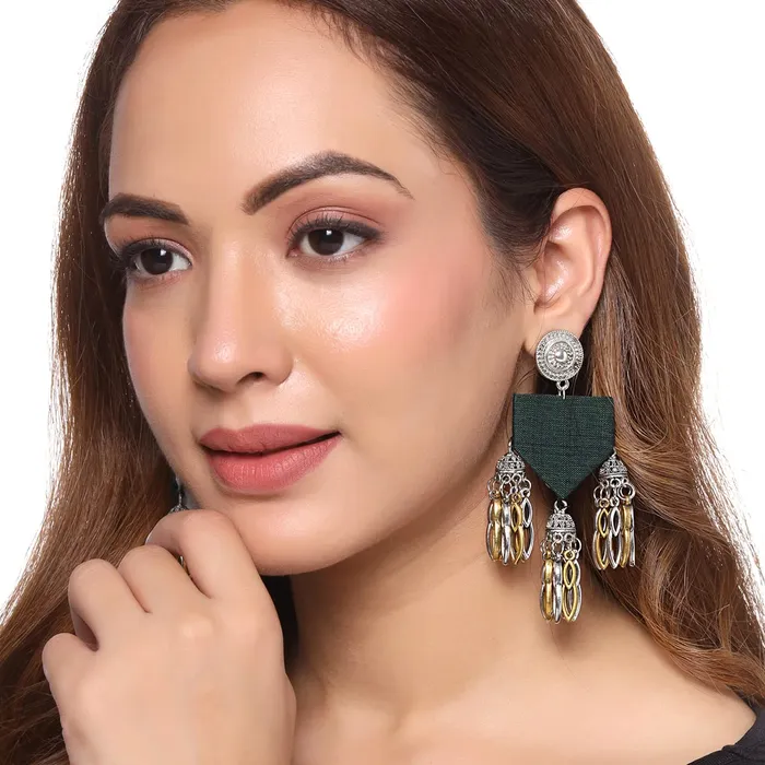 Yellow Chimes Earrings for Women and Girls Oxidised Gold Multicolor Woven Wrapped Drop Earrings Birthday Gift for girls and women Anniversary Gift for Wife Design 5 Yellow Chimes Earrings