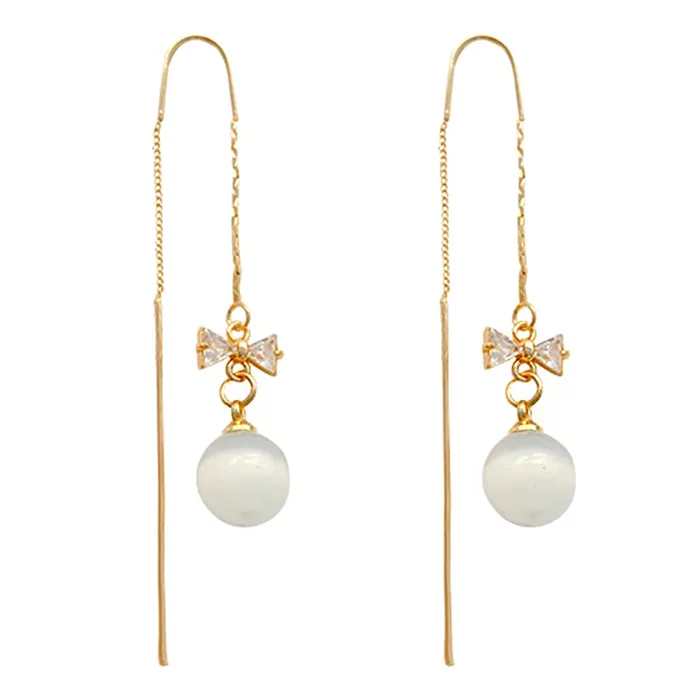 Yellow Chimes Earrings For Women Gold Tone Long Chain Tassel Bow Knot Shape Pearl Drop Earrings For Women and Girls Yellow Chimes Earrings Yellow Chimes Earrings For Women Gold Tone Long Chain Tassel Bow Knot Shape Pearl Drop Earrings For Women and Girls Yellow Chimes Earrings