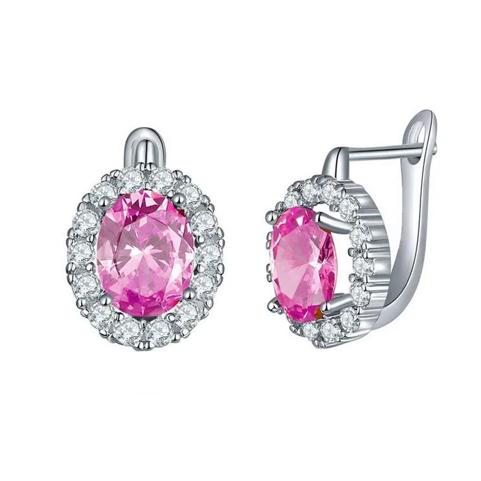 Yellow Chimes Earrings Kairangi Clip On Earrings for Women Pink Crystal Silver Plated Clip On Stud Earrings for Women and Girls