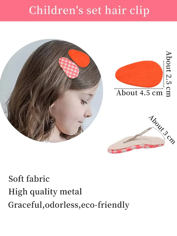 Yellow Chimes Earrings Melbees by Yellow Chimes Hair Clips for Girls Kids Hair Clip Hair Accessories for Girls Babys Multicolor Fabric 3 Pcs Snap Hair Clips for Kids Tic Tac Clips for Baby Teens Toddlers