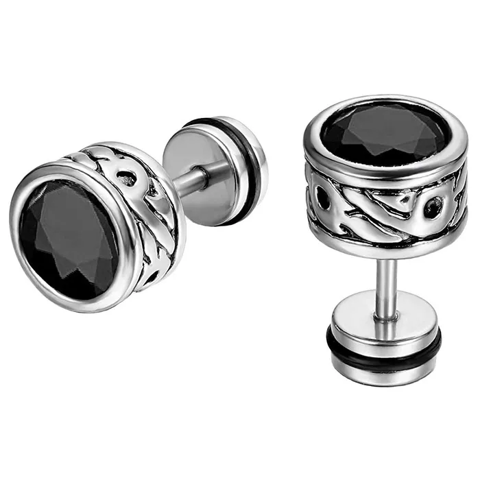 Yellow Chimes Earrings Yellow Chimes Black Crystal Sides Craft 316L Stainless Steel Earrings for Men and Women Yellow Chimes Earrings Yellow Chimes Black Crystal Sides Craft 316L Stainless Steel Earrings for Men and Women