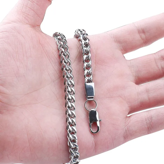 Yellow Chimes Earrings Yellow Chimes Chain for Men and Boys Silver Chain Men Crub Neck Chain for Men Stainless Steel Chains for Men Birthday Gift for Men Boys Anniversary Gift for Husband