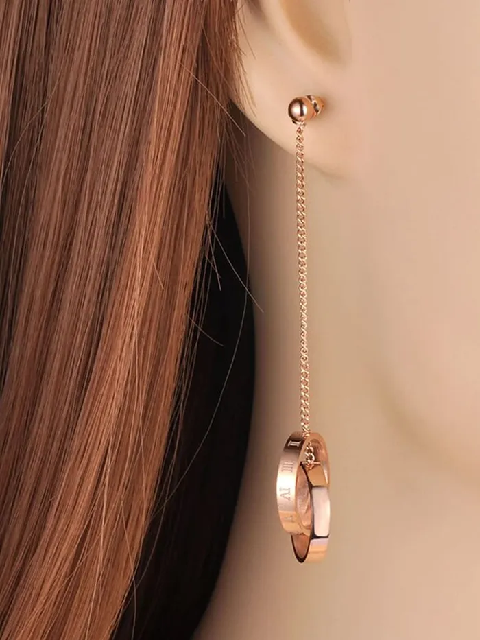 Yellow Chimes Earrings Yellow Chimes Chain Necklace With Threader Earrings Set Style13