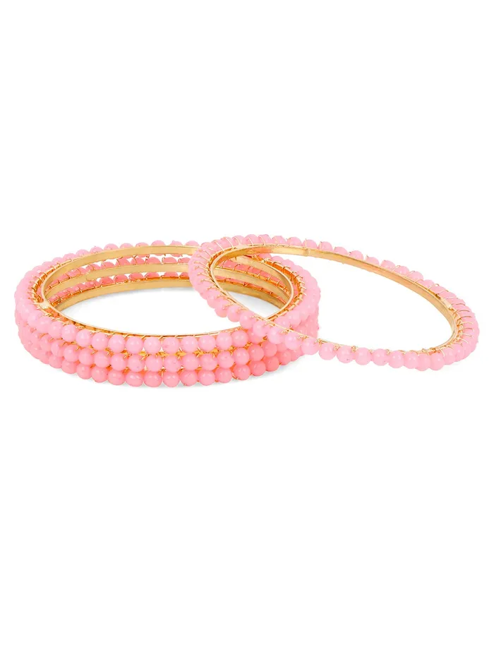 Yellow Chimes Earrings Yellow Chimes Classic Design Handcrafted Beads Studded Gold Plated 4 Pcs Pink Beaded Bangles Set For Women Girls 24 Yellow Chimes Earrings Yellow Chimes Classic Design Handcrafted Beads Studded Gold Plated 4 Pcs Pink Beaded Bangles Set For Women Girls 24