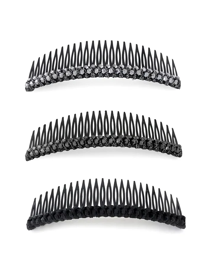 Yellow Chimes Earrings Yellow Chimes Comb Pin for Women Hair Accessories for Women Western Comb Clips for Hair for Women Set of 3 Pcs Juda Pin Hair Pins for Women Side PinComb PinJuda pin Accessories for Women