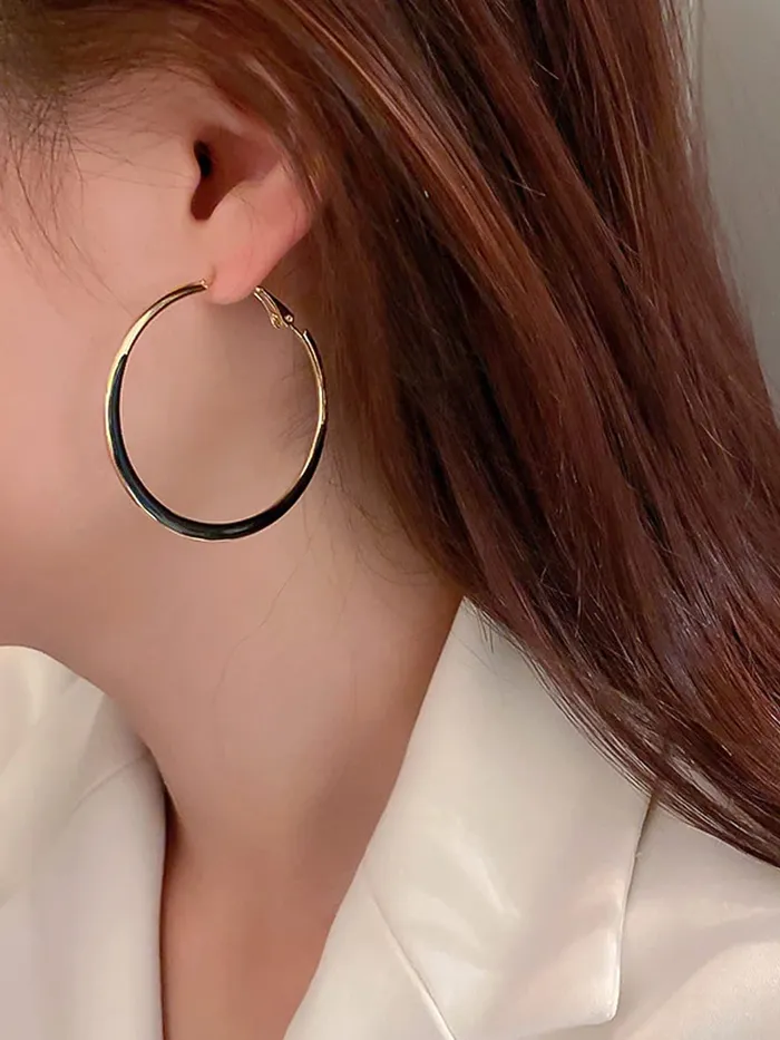 Yellow Chimes Earrings Yellow Chimes Earrings for Women and Girls Black Hoop Earrings for Girls Gold Toned Hoop Earrings Birthday Gift for girls and women Anniversary Gift for Wife