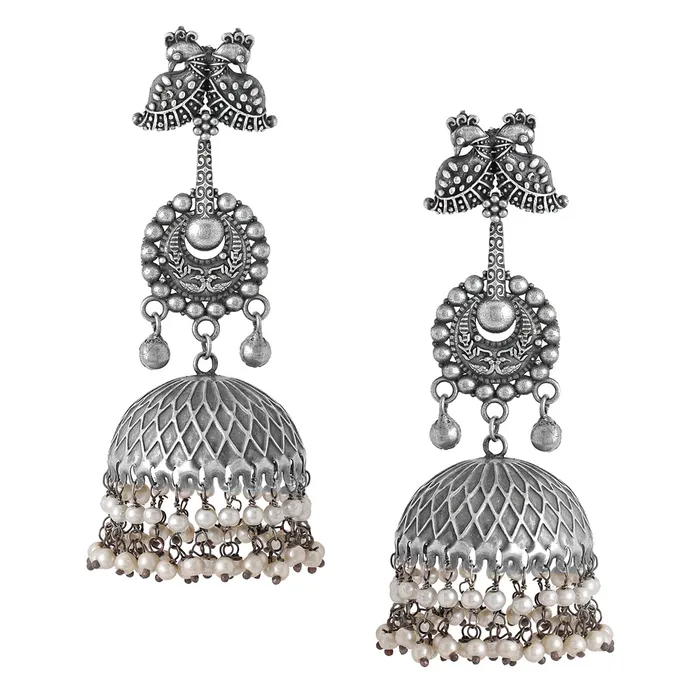 Yellow Chimes Earrings Yellow Chimes Earrings for Women and Girls Traditional Silver Oxidised JhumkaGerman SilverPeacock Designed Jhumki EarringsBirthday Gift For girls and women Anniversary Gift for Wife Yellow Chimes Earrings Yellow Chimes Earrings for Women and Girls Traditional Silver Oxidised JhumkaGerman SilverPeacock Designed Jhumki EarringsBirthday Gift For girls and women Anniversary Gift for Wife