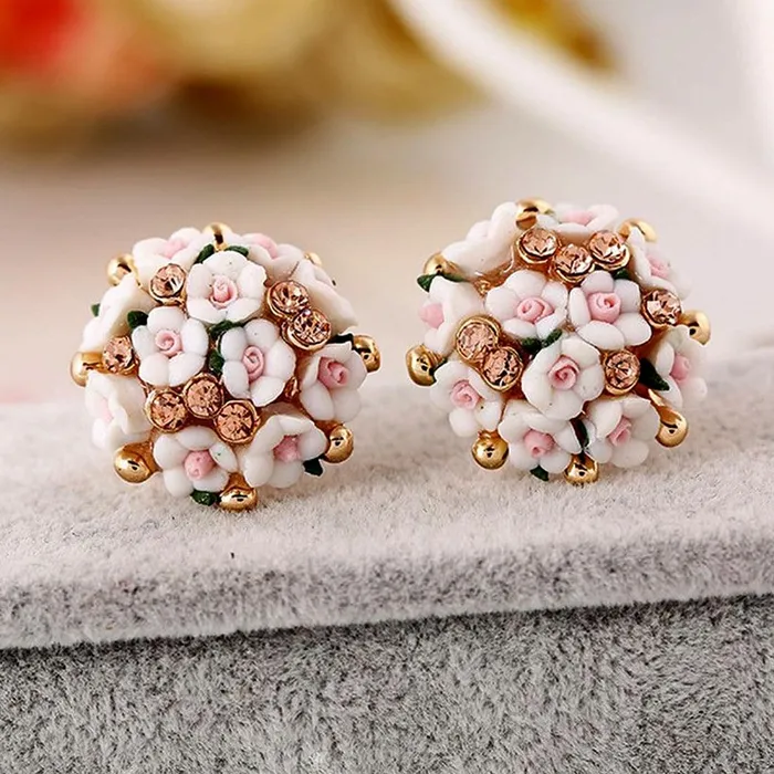 Yellow Chimes Earrings Yellow Chimes Earrings for Women Stud Earrings for Women 2 Pair Combo of Floral and Pearl Stud Earrings Birthday Gift for Girls and Women Anniversary Gift for Wife