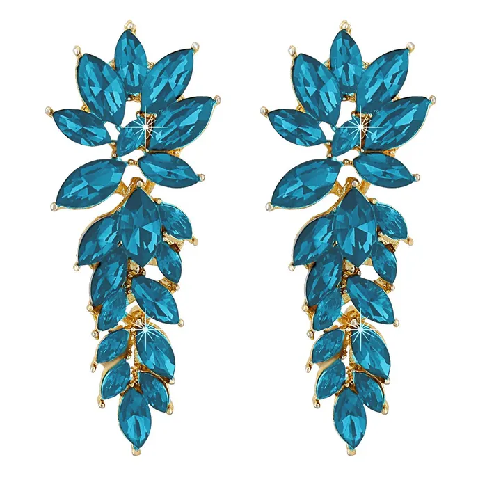 Yellow Chimes Earrings Yellow Chimes Elegant A5 Grade Sparkling Crystal Classic Leafy Design Crystal Drop Earrings For Women And Girls Sky Blue Yellow Chimes Earrings Yellow Chimes Elegant A5 Grade Sparkling Crystal Classic Leafy Design Crystal Drop Earrings For Women And Girls Sky Blue