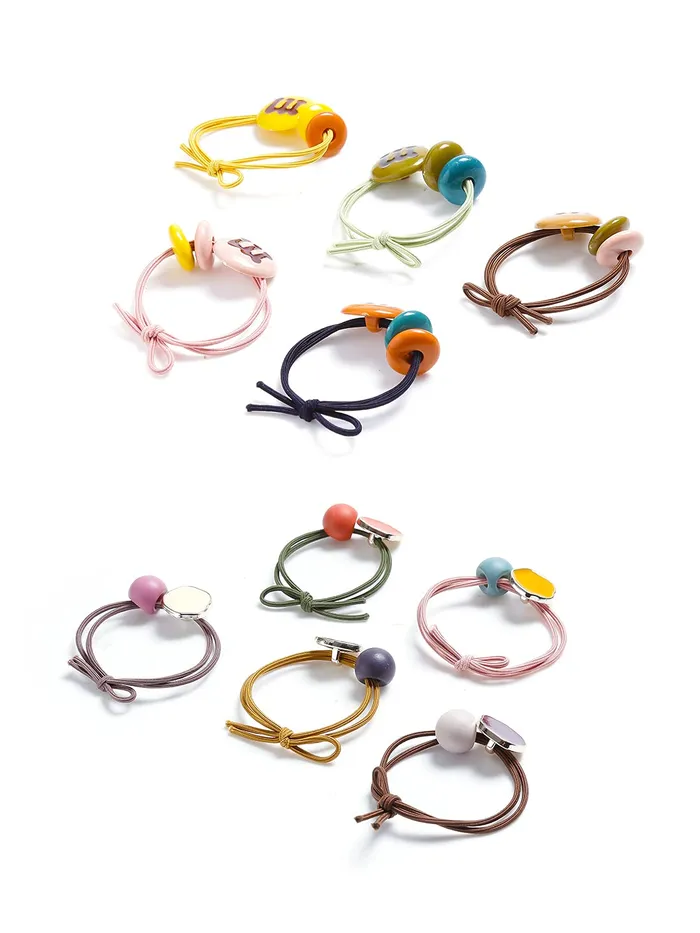 Yellow Chimes Earrings Yellow Chimes Hair Accessories for Girls Combo of Hair clips and Ponytail Holder with Cute chararcter emblished on it for Kids and Girls Design 2