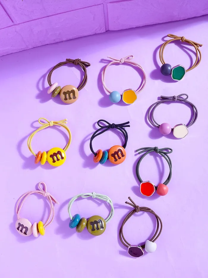 Yellow Chimes Earrings Yellow Chimes Hair Accessories for Girls Combo of Hair clips and Ponytail Holder with Cute chararcter emblished on it for Kids and Girls Design 2