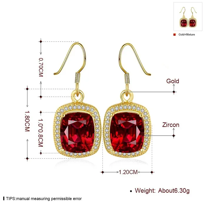 Yellow Chimes Earrings YELLOW CHIMES High Grade Austrian Red Crystal Gold Plated Designer Earrings for Girls and Women