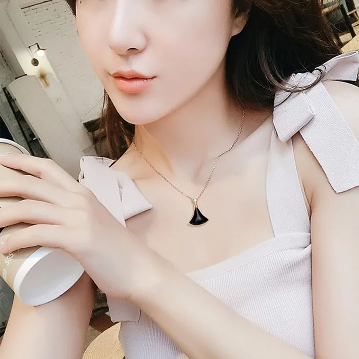 Yellow Chimes Earrings Yellow Chimes Latest Fashion Stainless Steel Rose Gold Plated Black Stone Charm Pendant for Women and Girls Rose Gold Black Medium YCFJPD368STNBK
