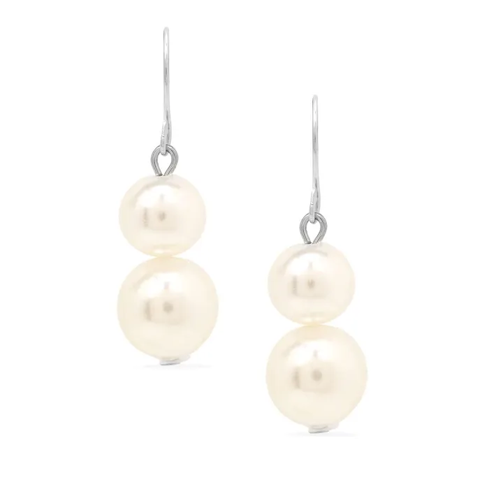 Yellow Chimes Earrings Yellow Chimes Latest Fashion White Pearl Royal Style Multilayer Necklace Set with Earrings for Women Girls