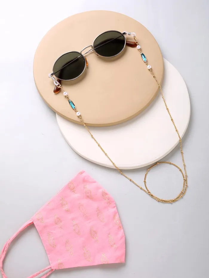Yellow Chimes Earrings Yellow Chimes Sunglasses Chain for Women Eyeglasses Chain Multicolor Beadded Face Mask Chains Sunglasses AccessoriesSunglasses Lanyard for Girls and Women Model5