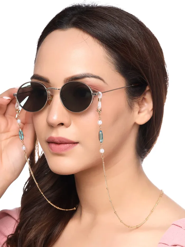 Yellow Chimes Earrings Yellow Chimes Sunglasses Chain for Women Eyeglasses Chain Multicolor Beadded Face Mask Chains Sunglasses AccessoriesSunglasses Lanyard for Girls and Women Model5