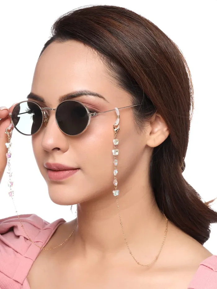 Yellow Chimes Earrings Yellow Chimes Sunglasses Chain for Women Eyeglasses Chain Multicolor Beadded Face Mask Chains Sunglasses AccessoriesSunglasses Lanyard for Girls and Women Style15