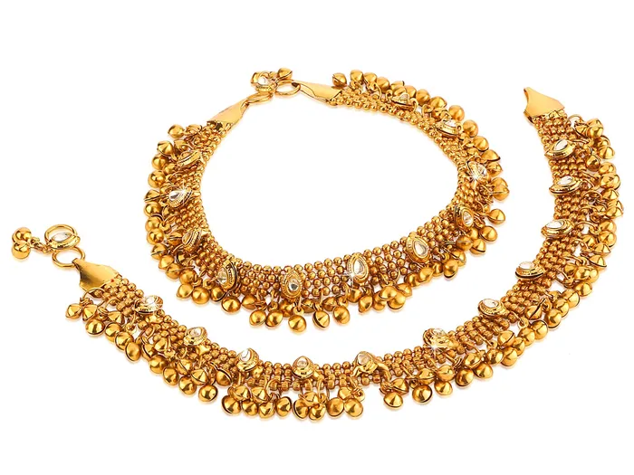Yellow Chimes Earrings Yellow Chimes Traditional Red Stone Kundanl Gold Plated Payal Anklets for Women and Girls Yellow Chimes Earrings Yellow Chimes Traditional Red Stone Kundanl Gold Plated Payal Anklets for Women and Girls