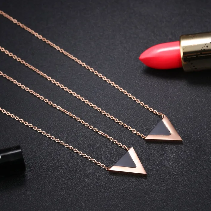 Yellow Chimes Earrings Yellow Chimes Western Style The V Sign Rose Gold Stainless Steel Never Fading Pendant for Women Girls