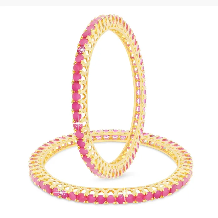 Yellow Chimes Elegant Ruby ADAmerican Diamond Studded 18k Gold Plated Classic 2 PCs Handcrafted Bangles Set for Women Girls 26 Yellow Chimes Necklaces Yellow Chimes Elegant Ruby ADAmerican Diamond Studded 18k Gold Plated Classic 2 PCs Handcrafted Bangles Set for Women Girls 26 Yellow Chimes Necklaces
