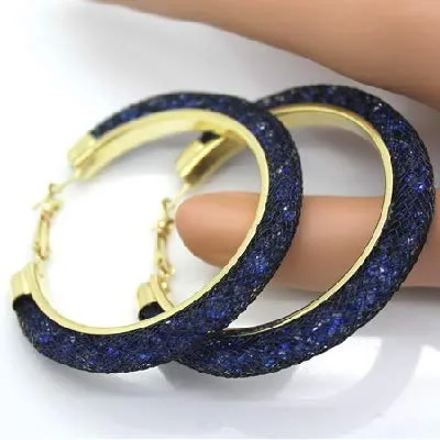 Yellow Chimes Exclusive CrystalFilled Stylish Fashion Hoops Earrings for Women and Girls Yellow Chimes Earrings