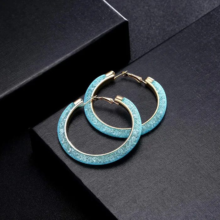 Yellow Chimes Exclusive CrystalFilled Stylish Fashion Hoops Earrings for Women and Girls Yellow Chimes Earrings