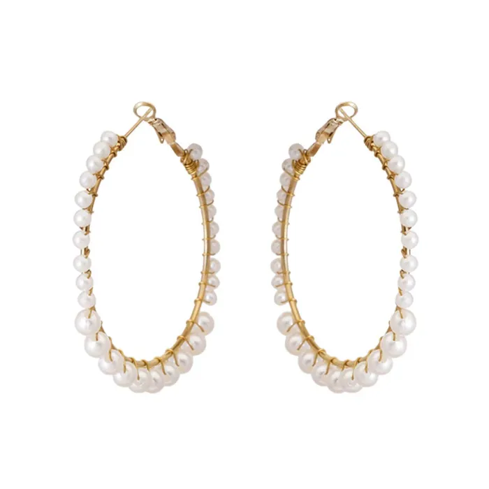 Yellow Chimes Hoop Earrings for Women Combo of 3 Pairs Latest Collection Pearl Hoop Earrings Set for Women and Girls Yellow Chimes Bracelets