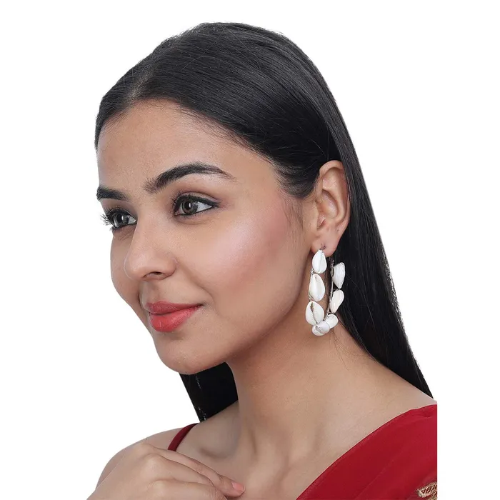 Yellow Chimes Hoop Earrings for Women Combo of 3 Pairs Latest Collection Pearl Hoop Earrings Set for Women and Girls Yellow Chimes Bracelets