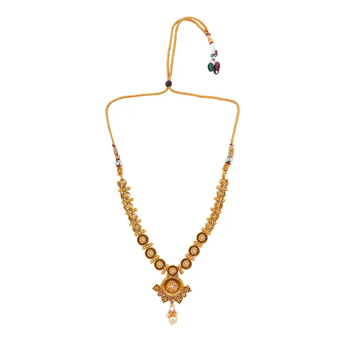 Yellow Chimes Jewellery Set for Women and Girls Bridal Jewellery Set for Girls Gold Plated Pearl Drop Bridal Choker Jewellery Set Birthday Gift for girls women Anniversary Gift for Wife Yellow Chimes Necklaces
